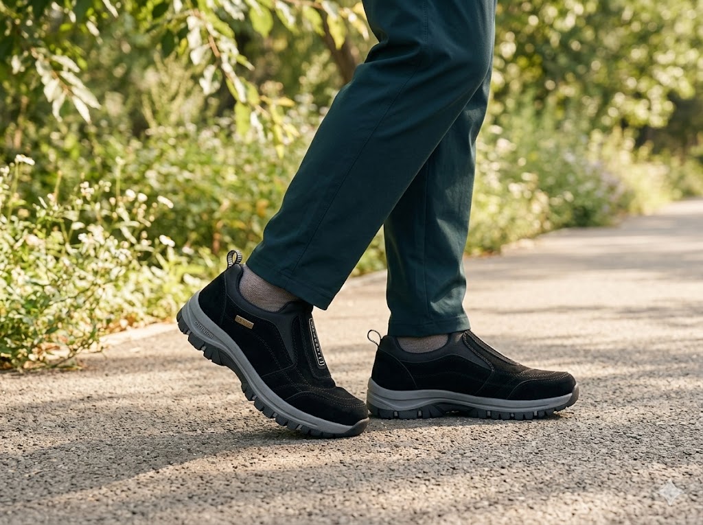 Chaussures de marche pour des pieds sans douleur — spécialement conçues pour les personnes ayant les pieds larges ou souffrant de problèmes aux pieds
