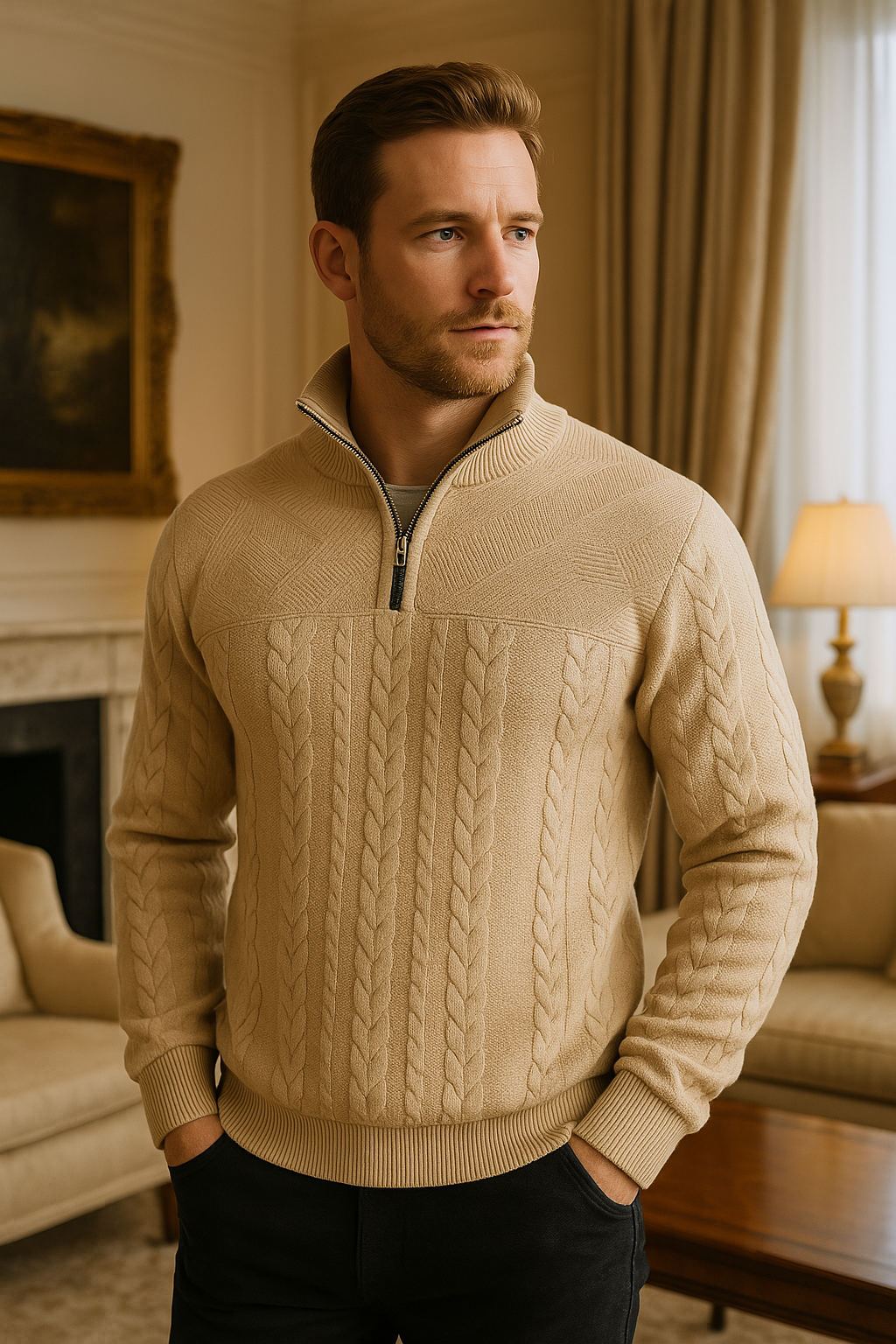 Dubois | Sweat à col zippé premium