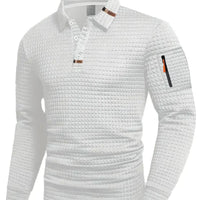 Dubois™ Polo manches longues pour homme – Chaud, élégant et confortable