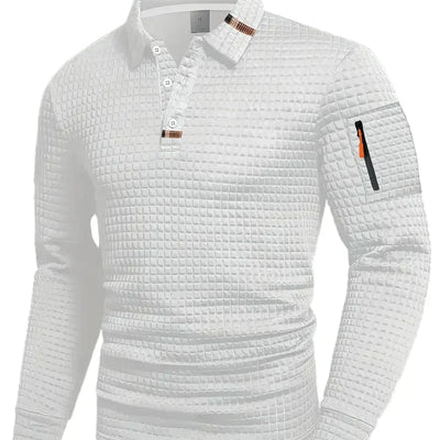 Dubois™ Polo manches longues pour homme – Chaud, élégant et confortable