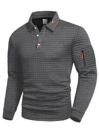 Dubois™ Polo manches longues pour homme – Chaud, élégant et confortable