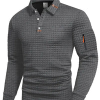 Dubois™ Polo manches longues pour homme – Chaud, élégant et confortable