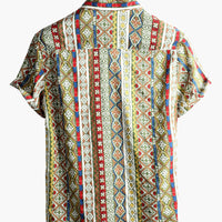 Dubois - Chemise en coton à manches courtes imprimée patchwork pour homme
