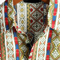 Dubois - Chemise en coton à manches courtes imprimée patchwork pour homme
