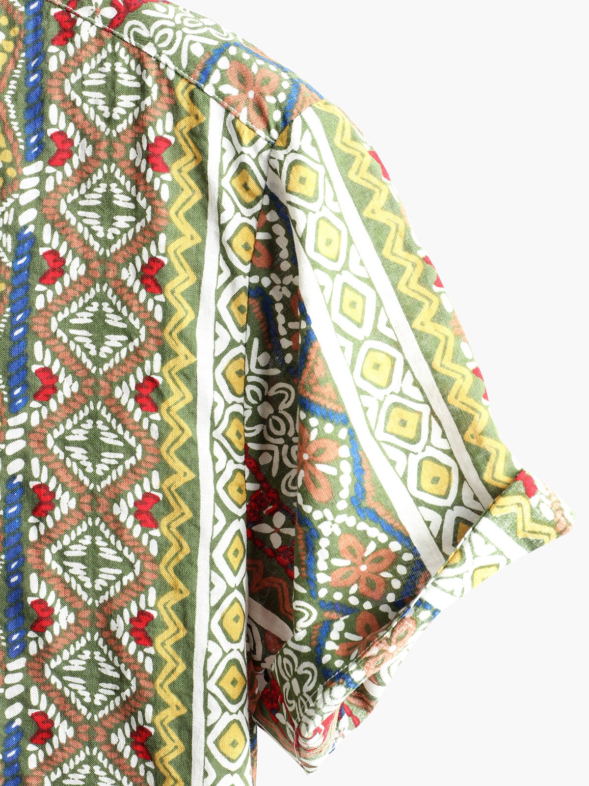 Dubois - Chemise en coton à manches courtes imprimée patchwork pour homme