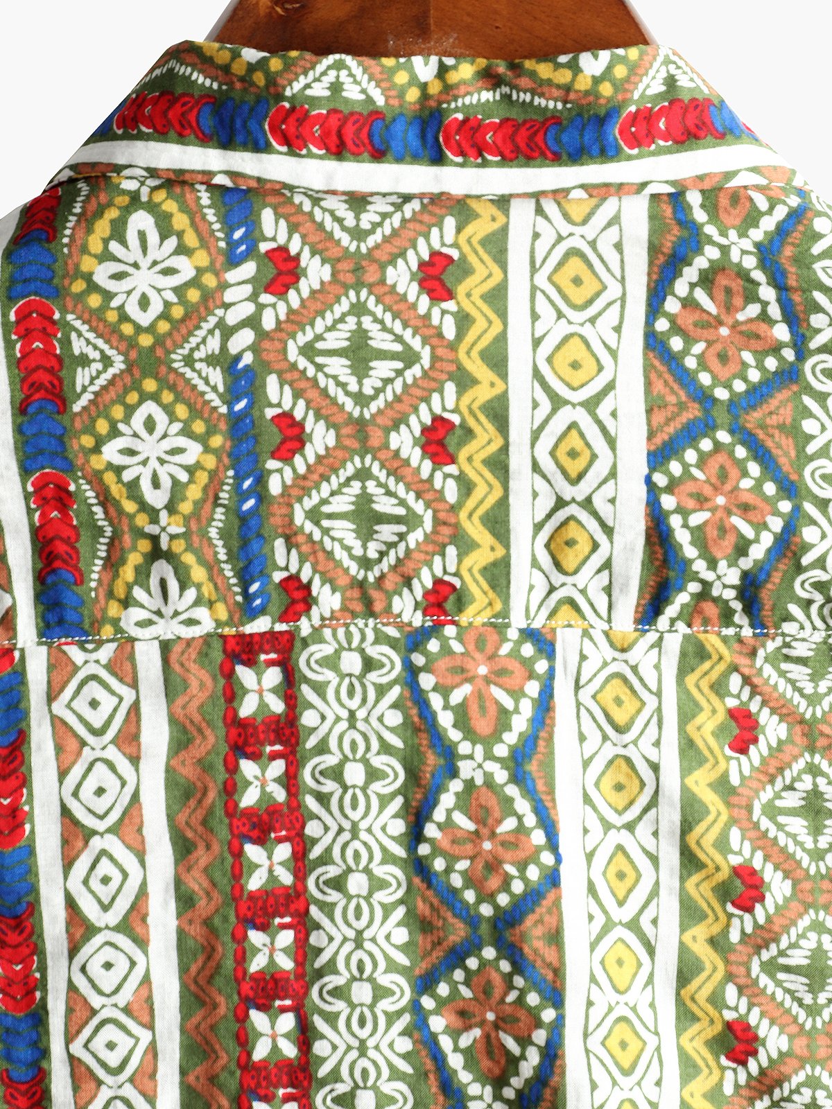 Dubois - Chemise en coton à manches courtes imprimée patchwork pour homme