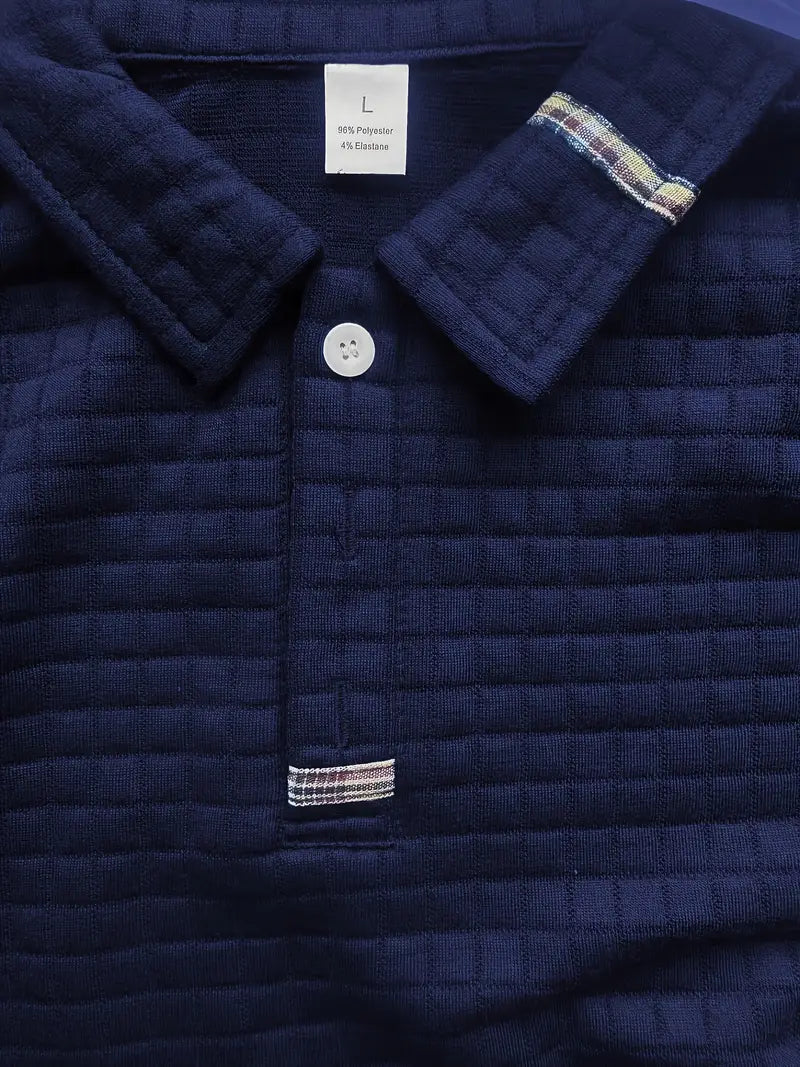Dubois™ Polo manches longues pour homme – Chaud, élégant et confortable