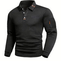 Dubois™ Polo manches longues pour homme – Chaud, élégant et confortable