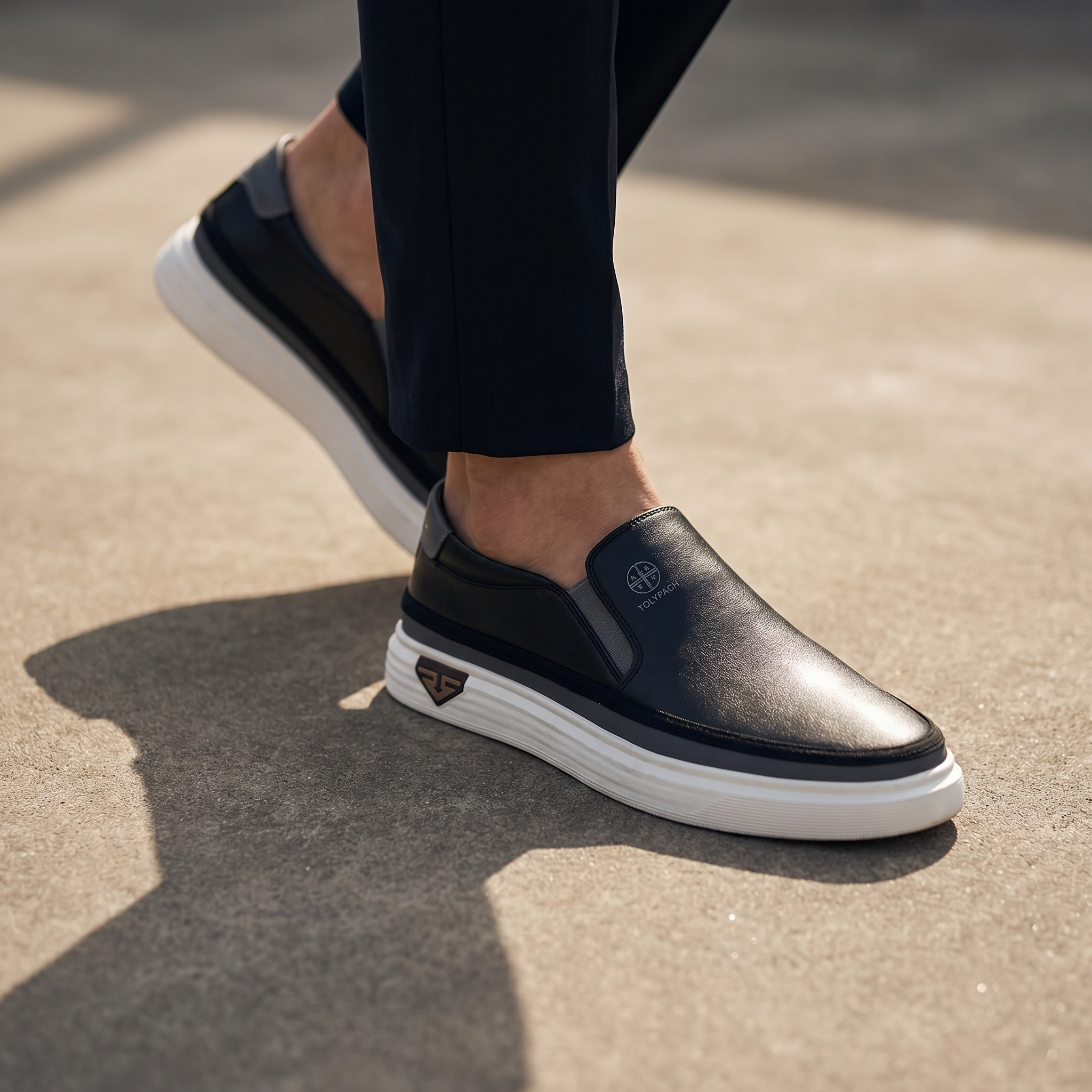 Arthur – Baskets slip-on pour homme en cuir